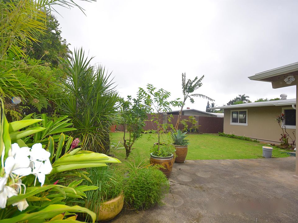 Lush private backyard