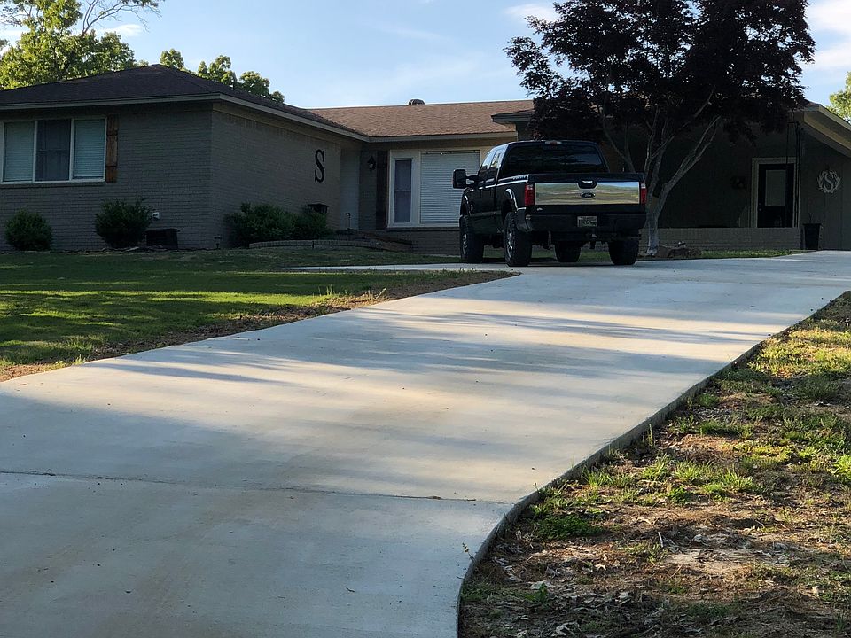 New concrete driveway. 