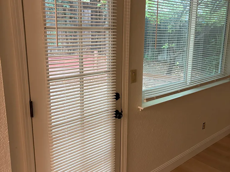 Master suite french door to backyard