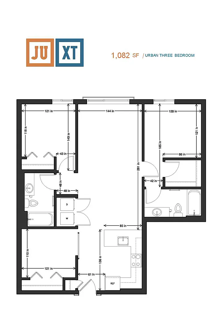 Floor plan Urban 3x2