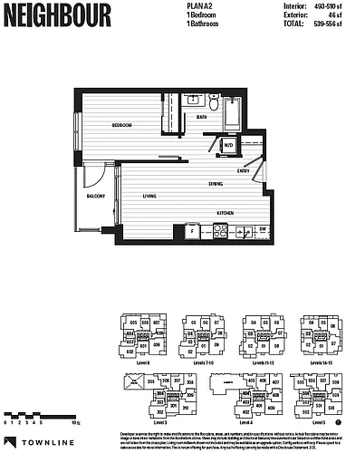 Floor plan A2 - 1 Bed