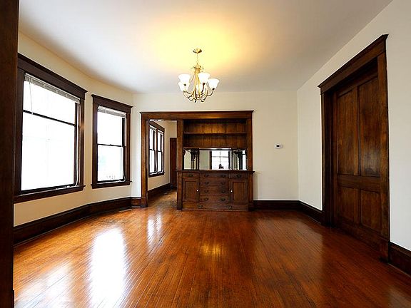 The dining room features the original buffet. Some of the dr