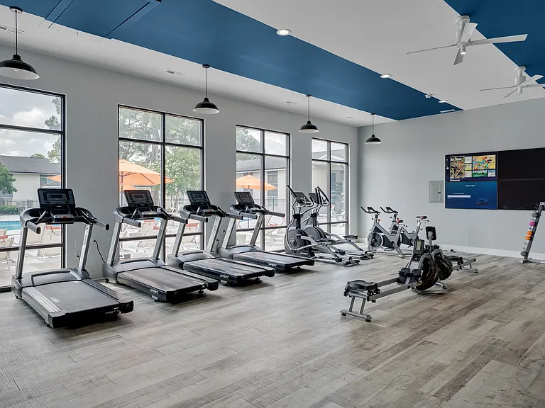 Elevate your fitness routine at Crossings @ 501 Apartments with our state-of-the-art gym equipped with top-tier cardio machines and spacious workout areas. Turn your health goals into realityschedule a tour today!