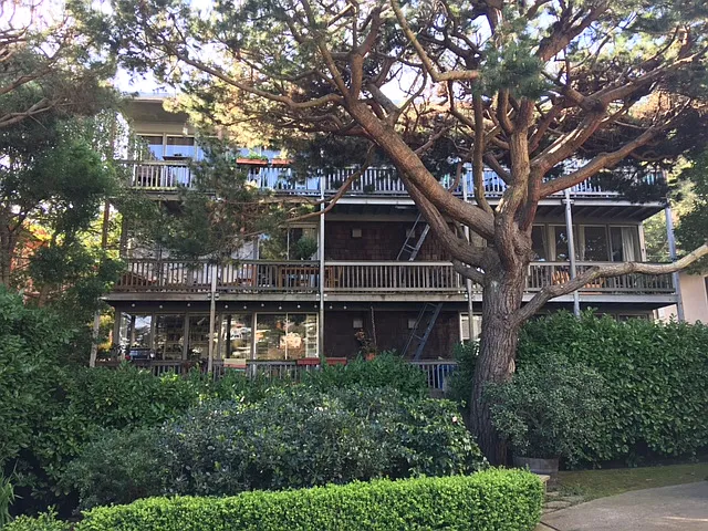 Rear view of building.