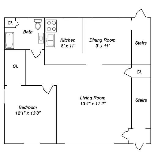 Floor plan 1 Bedroom