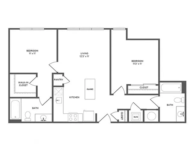 Floor plan C06 - Two Bedroom