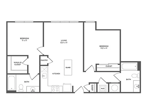 Floor plan C06 - Two Bedroom