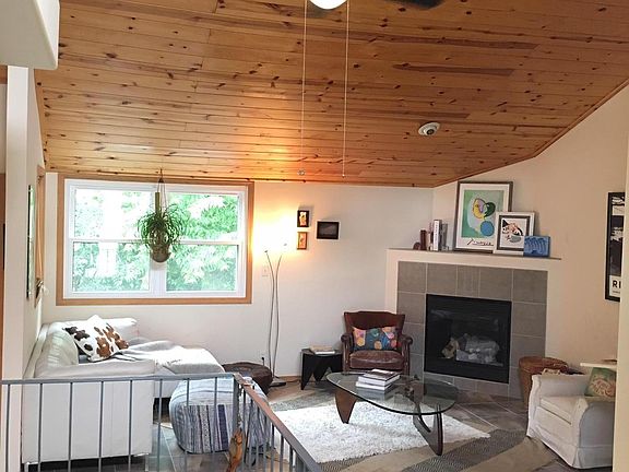 Living room with fireplace