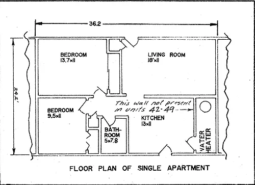 Floor plan 2 Bedroom Apartments