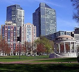 The South Tower is at right 