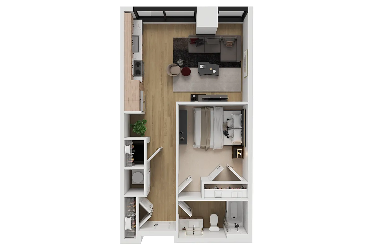 Floor plan 1 Bedroom Apartment