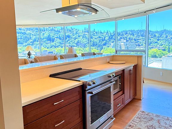 Beautiful cabinetry and high-end appliances.