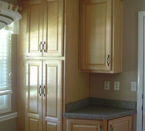 Cabinets in eating area
