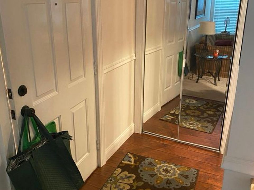 front door, coat closet
