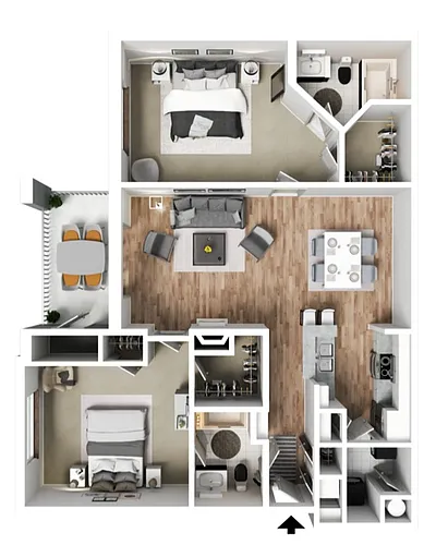 Floor plan 2 X 2