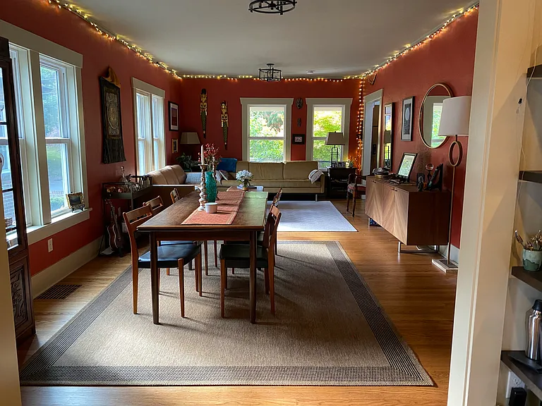 View of living / dining from kitchen