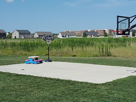 Basketball Court in backyard