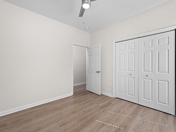 Large secondary bedrooms with Oversized closet and ceiling fan