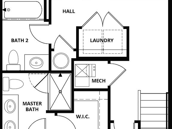 The second floor of the Diamond has the bedrooms.