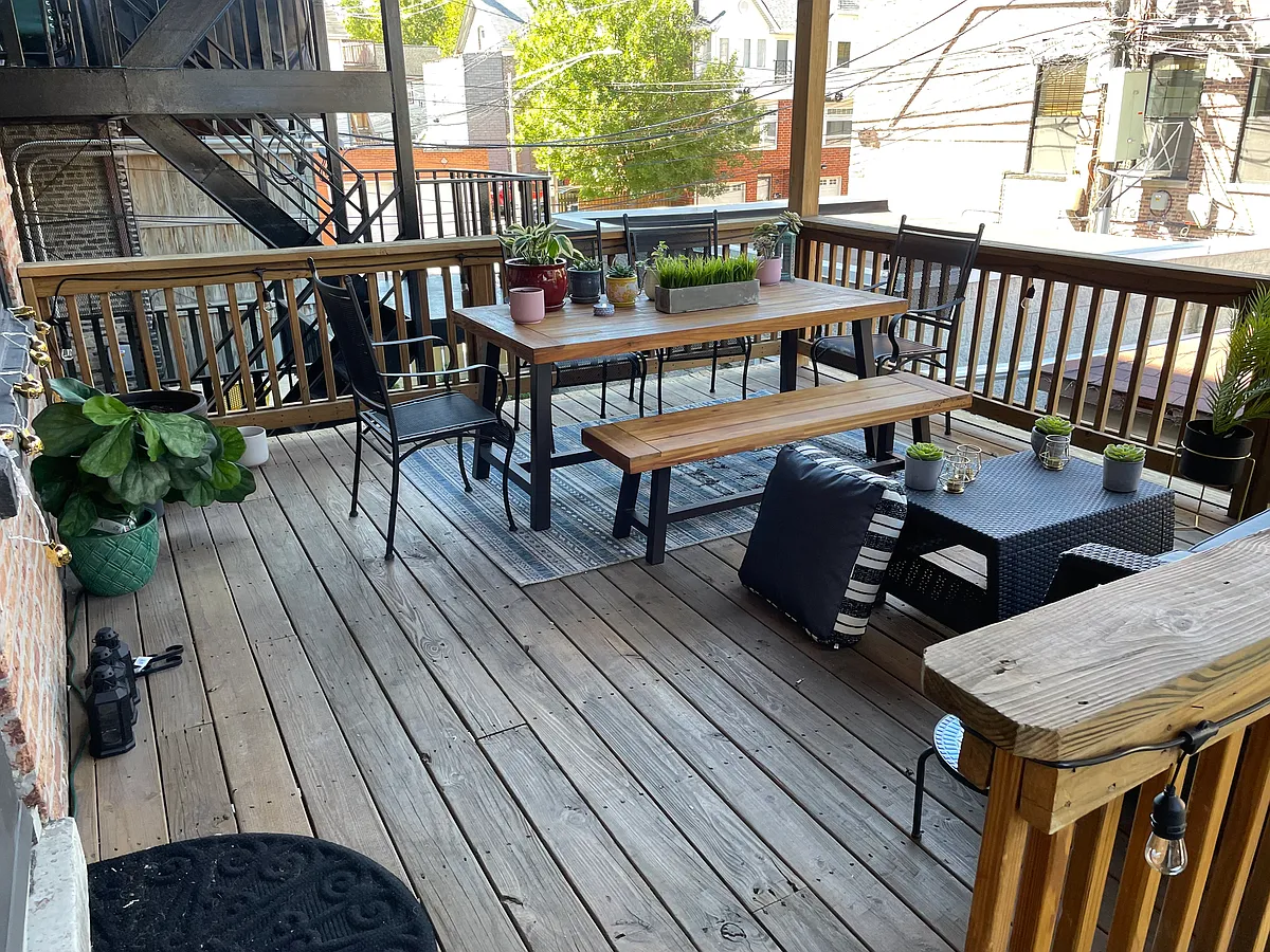 Patio 1 of 2 (main floor off kitchen level) - 1054 N Marshfield Ave #2R