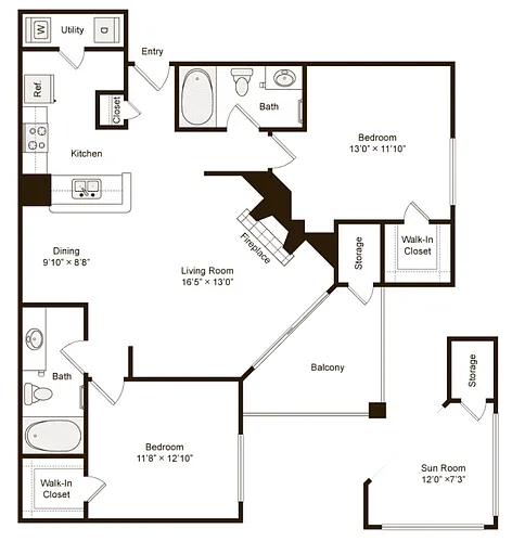 Floor plan B2U