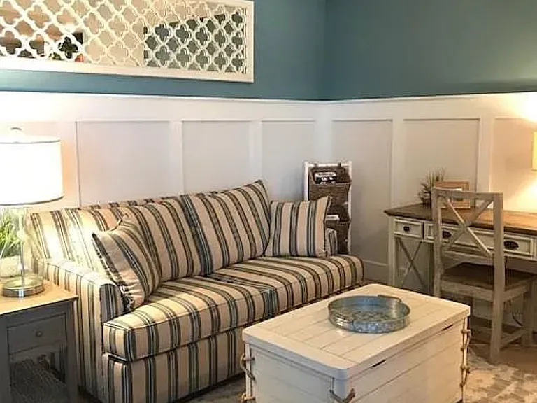Work area, reading area off of living room and kitchen