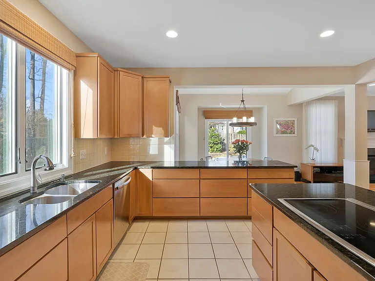 Ample cabinets and counter top space