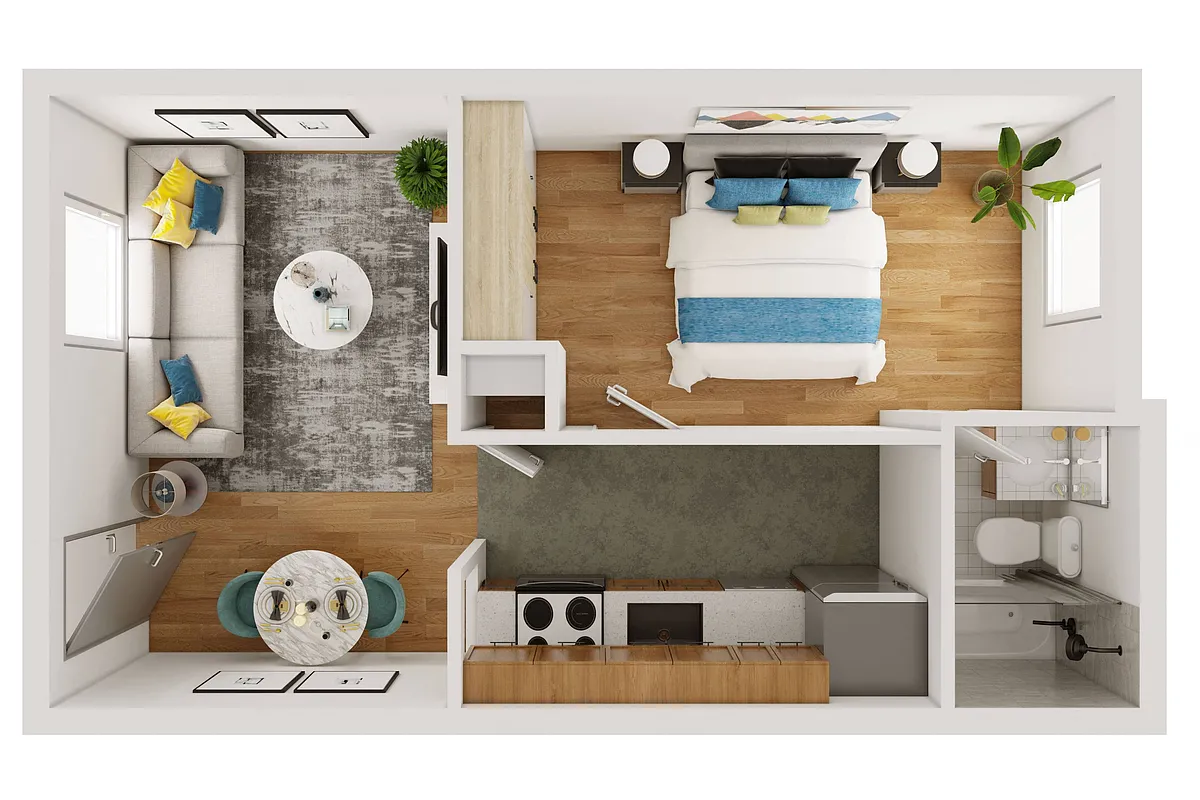 Floor plan 1 Bed 1 Bath