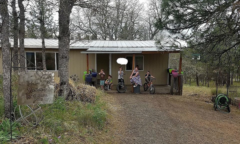 Front with covered porch 