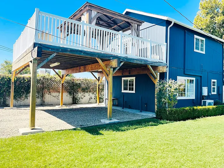 Balcony patio and carport