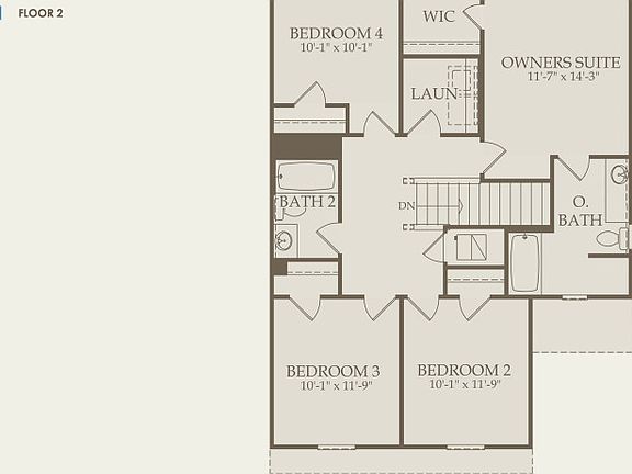 Pierce Floor Plan, Quick Move-in Home, Floor 2