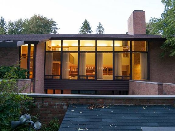 Enjoy the warm glow of home from your private yard on a nice summer evening.