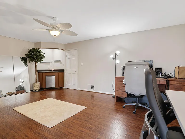 First floor room has a sink and mini fridge too