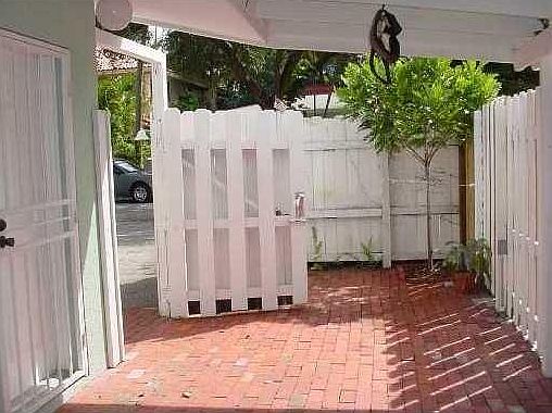Private bricked patio