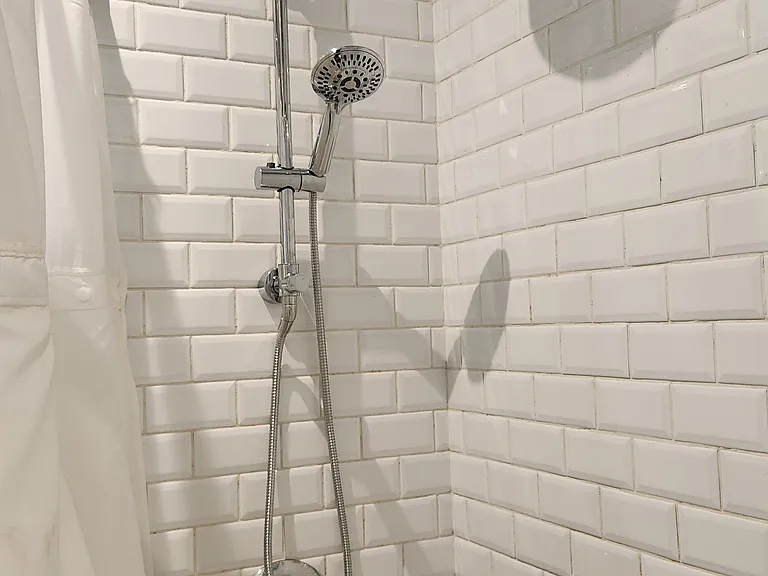 Upgraded rain shower with hand shower