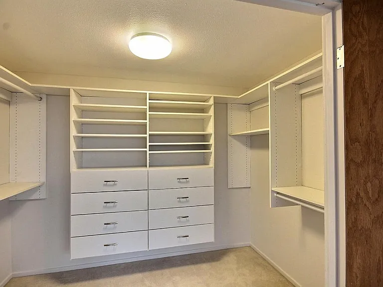 Spacious walk-in closet