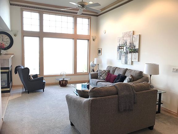 Living room main level with gas fireplace