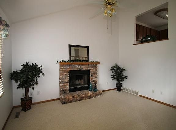 living room with fireplace