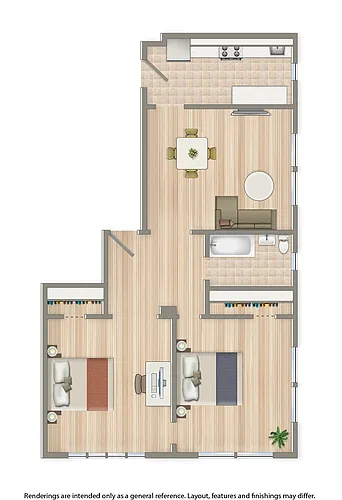 Floor plan 2 Bedroom A