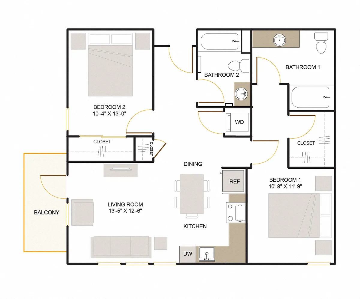Floor plan C21 2X2