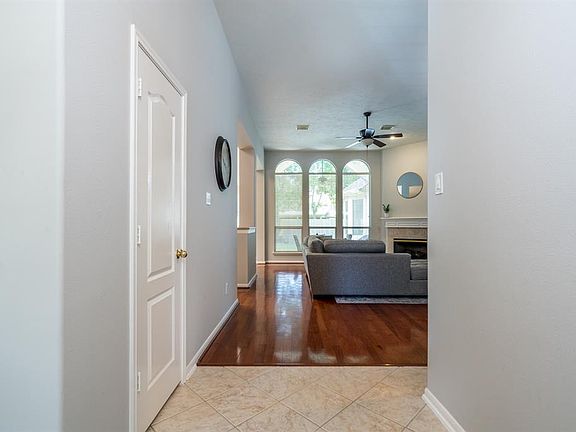 Ceramic tile flooring adorns the entryway and is so easy to maintain!