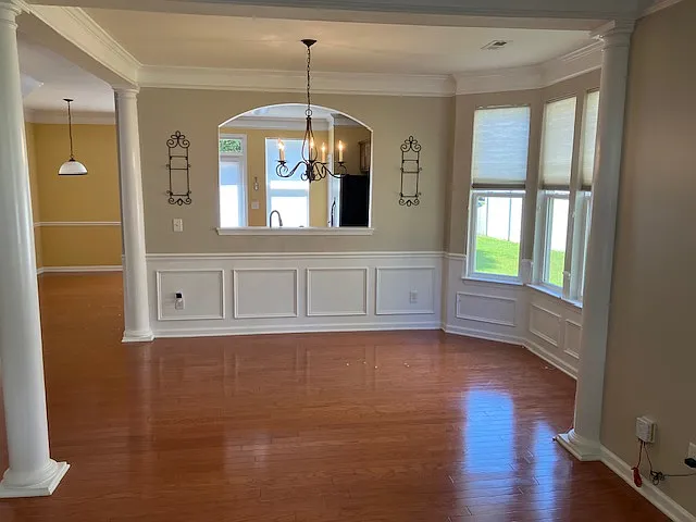 living room leading into formal dining area