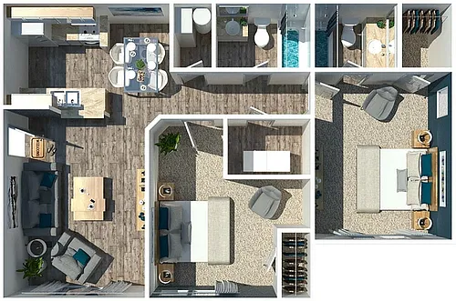 Floor plan 2X2 60