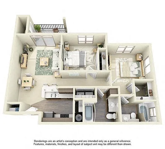 Floor plan 2B2A