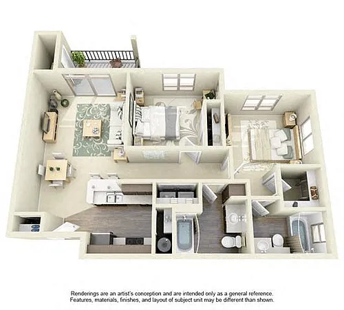 Floor plan 2B2A