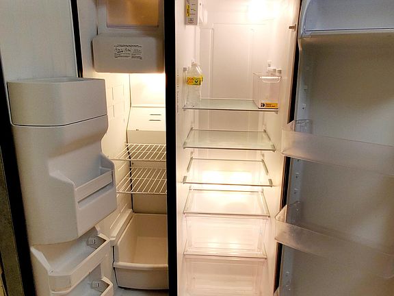 New stainless steel fridge