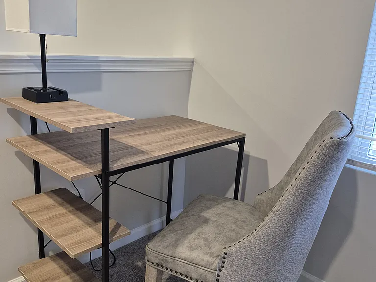 Desk in flex space