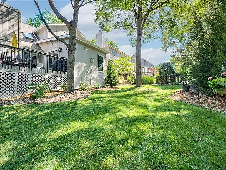 Fenced in backyard