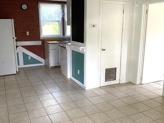 Living room into kitchen.