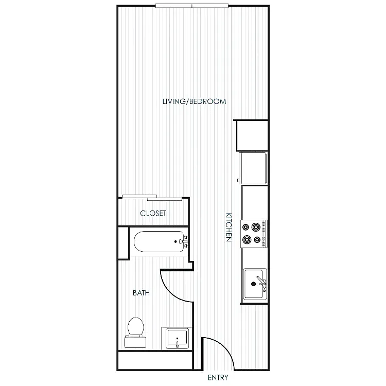 Floor plan Studio 1 Bathroom